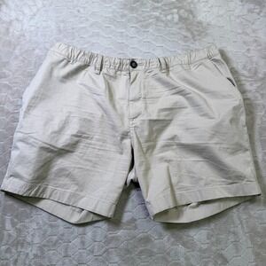 Chubbies Shorts Mens 2XL Khaki Brown 7" Boomshakalaka Elastic Waist Chino